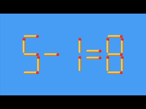 Move 1 Stick To Make Equation Correct | Matchstick puzzle #14