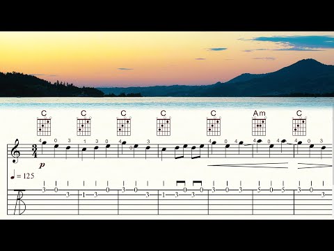 MORNING MOOD | EDVARD GRIEG | Morgenstimmung | Melody & Chords | TAB & Sheet Music | Guitar Lesson