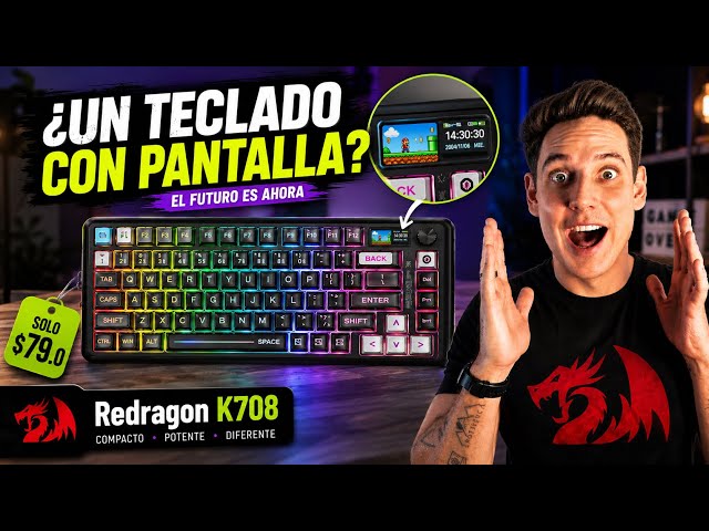 Vídeo relacionado con Redragon Teclado mecánico K655 75% RGB con Cable, Teclado mecánico de Intercambio en Caliente de 78 Teclas con Tablero de Cubierta de Aluminio, Mejorado y Teclas Macro/Multimedia integradas, US LAYOUT
