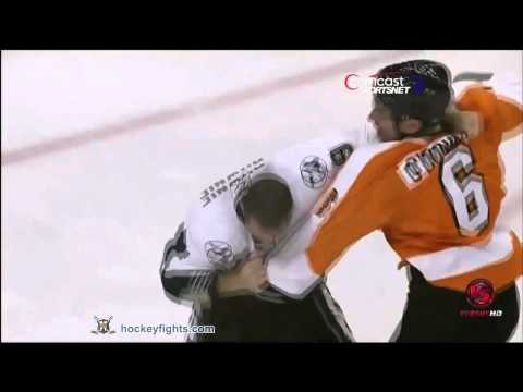 Steve Downie vs Sean O'Donnell (10/14/10)