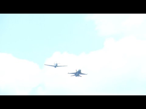 F-16 Viper wows spectators at Flying Wingnuts airshow in Tarkio