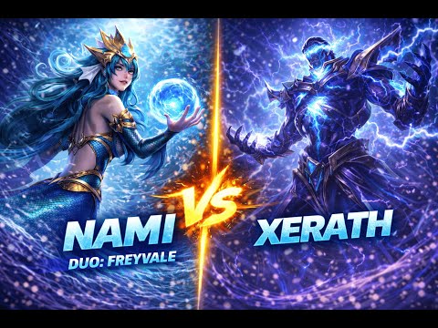 League of Legends Duo w/ Freyvale - Support Nami vs. Xerath | Full Gameplay