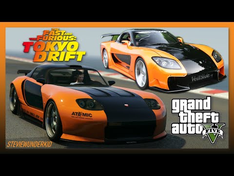 GTA 5: Han's 'Tokyo Drift' Mazda RX-7 - Bravado Banshee 900R REPLICA BUILD!