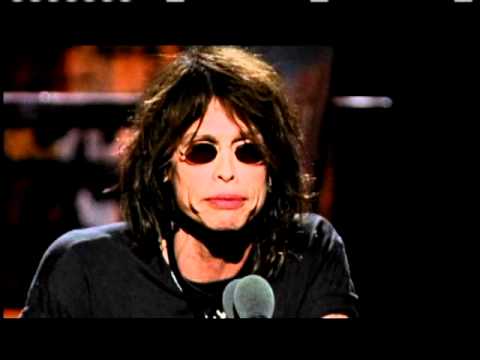 Steven Tyler inducts AC DC Rock and Roll Hall of Fame inductions 2003