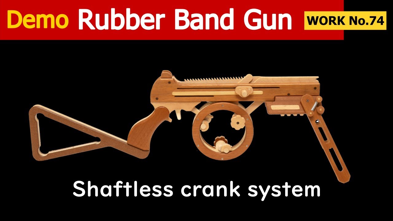 [No.74] Shaftless crank system, 24 rounds Rubber Band Machine Gun /oggcraft.jp