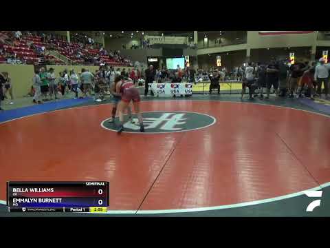 127 Lbs Semifinal - Bella Williams, OK Vs EmmaLyn Burnett, MO D766