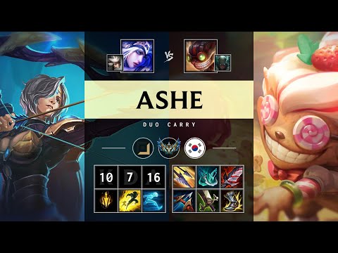 Ashe ADC vs Ziggs: Killing spree - KR Challenger Patch 14.23