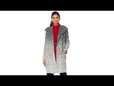 MarlaWynne Jacquard Coatigan with Pockets