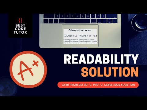 CS50 Readability Problem Set 2 (pset2) Walkthrough (Step by Step Solution)