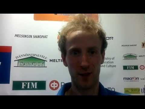 EICC2012 Matias Tuomi FIN:"I hope I learn something for next time"