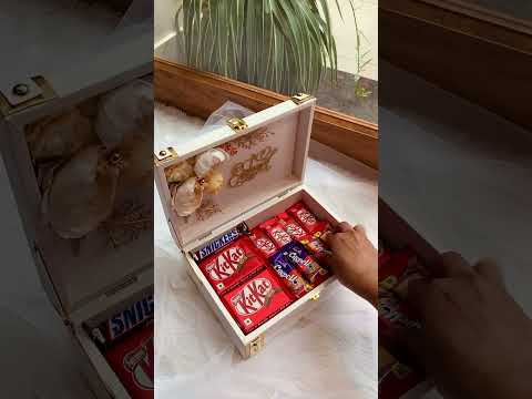 Chocolates hamper for engagement#diy #hampers #nikkah #bridetobe #engagement #gift #love#nikkahvideo
