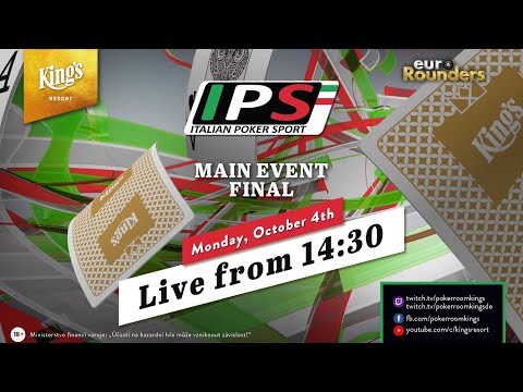 Italian Poker Sport Main Event Final Day [€220+€30] live from Kings Resort