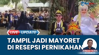 Bius Para Tamu Undangan, Pengantin di Bangkalan Madura Mainkan Tongkat Mayoret di Pesta Pernikahan