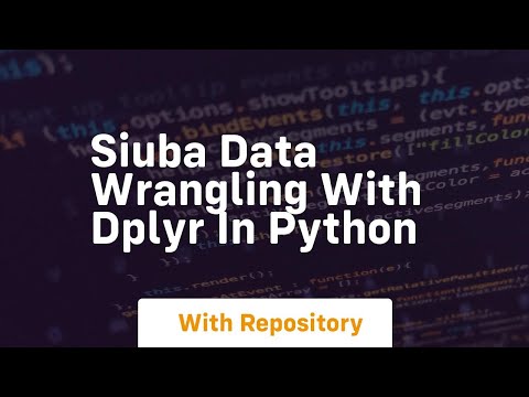 Siuba data wrangling with dplyr in python