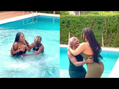 Hajia [Mona] 4reall & Dance Godllyod Had Fan In A Pool!!