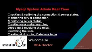 MySQL System Admin Real Time Task Practical Step by Step