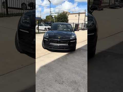 AWT - Black Porsche Macan Rolling On Gloss Black 22\" Staggered Vossen HF-5 Wheels & Nitto Tires