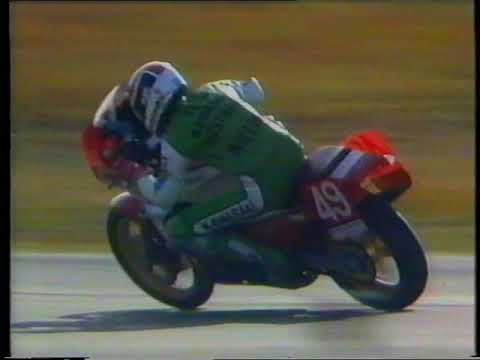 Motorcycle racing. Western Underwriters SBK 1985 round 7 race 2