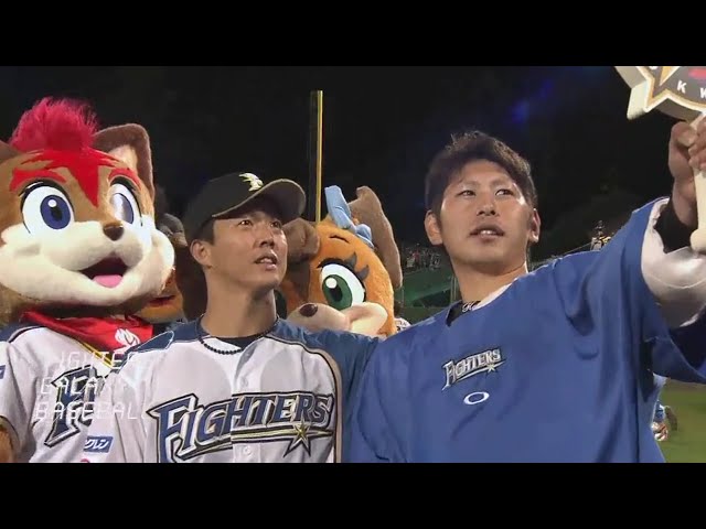 ファイターズ・加藤投手・鶴岡選手ヒーローインタビュー 2018/9/5 F-L