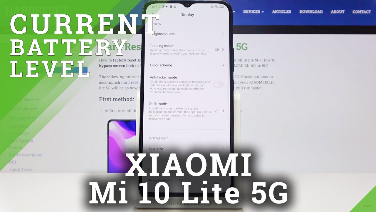 How to Turn On Battery Percentage on XIAOMI Mi 10 Lite 5G – Battery Settings