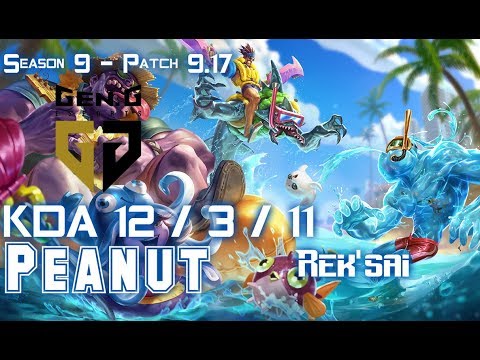 Gen Peanut REK'SAI vs LUCIAN Jungle - Patch 9.17 KR Ranked