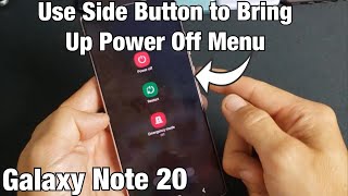 Galaxy Note 20: How to Make Side Key Button (Bixby) Bring up Power Off Menu