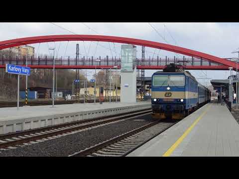 ČD 362.060 na Sp 1989 + Os 17110 (souběžná jízda) - Karlovy Vary - 5.4.2019