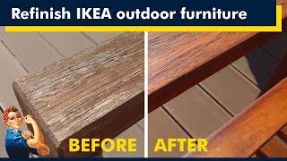 IKEA outdoor furniture, how to refinish