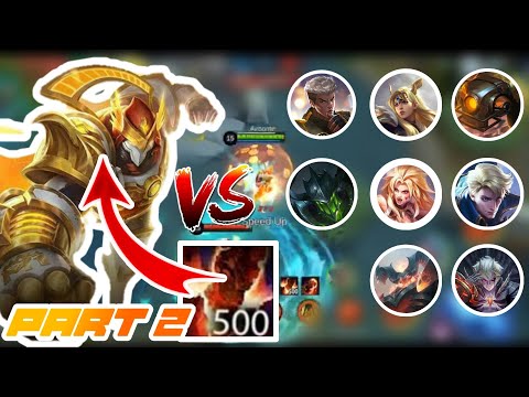 Aldous 500 stacks vs All fighters(part-2) 2020- Mobile legends bang bang | Different builds