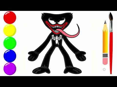 HOW TO DRAW HUGGY WUGGY VENOM || Coloring Pages