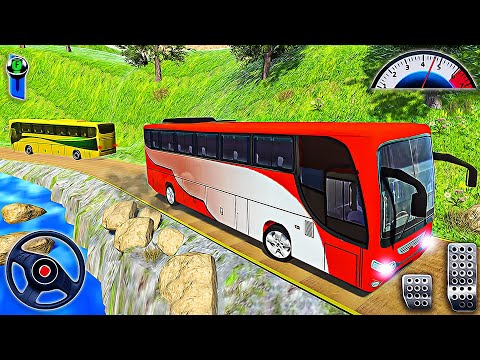 Hill Coach Bus Driving Simulator - Offroad Coach Bus Driver Game 3D | Android Gameplay