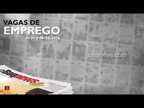 Vagas de Emprego de 03 a 09 de outubro