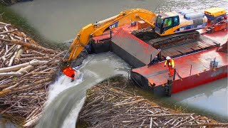 AMAZING Beaver dam removal with excavator!!