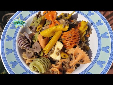 Pasta colorata come cucinarla con il ragu in bianco