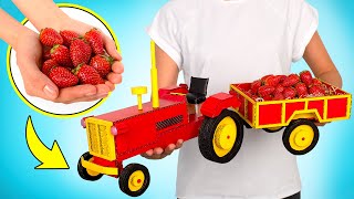 Wie man einen Pappe-Traktor mit Anhänger macht