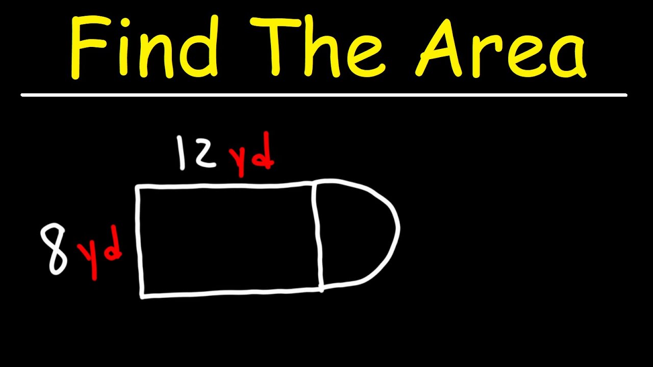 How to Find the Area of a Composite Figure Composed of a Rectangle and a Semicircle - GED Math