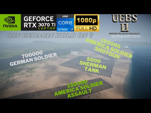 ULTIMATE EPIC BATTLE SIMULATOR 2 | 700000 GERMAN VS 305000 AMERICAN SOLDIER AND TANK IN OHAMA BEACH