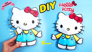 How to make a Hello Kitty paper squishy (Free printable)