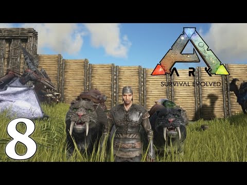 ARK Survival Evolved Gameplay - How to Tame a Sabertooth Tiger - Let's Play Ep8 (1080p 60 FPS)