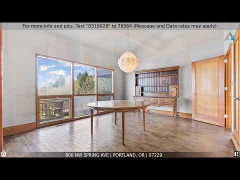 Priced at $1,499,900 - 800 NW Spring AVE, Portland, OR 97229