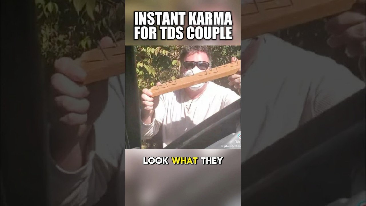 Couple Runs Over Trump Sign... INSTANT KARMA Strikes! 🤣 #shorts #shortsfeed