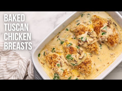 Baked Tuscan Chicken Breasts l The Recipe Rebel