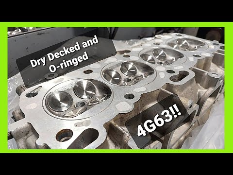 Engine Machining - We dry deck a 4G63 Cylinder Head | Install O-rings for use with Copper gasket