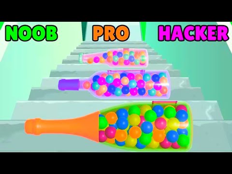 satisfying All level Bottle Runner Gun in NOOB vs PRO vs HACKER