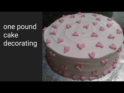 One pound cake decorating | with Ruqayyah home baker