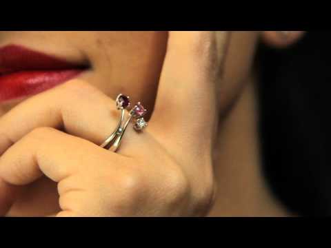 White Gold Ruby, Sapphire and Diamond Ring - A708807 - Pravins