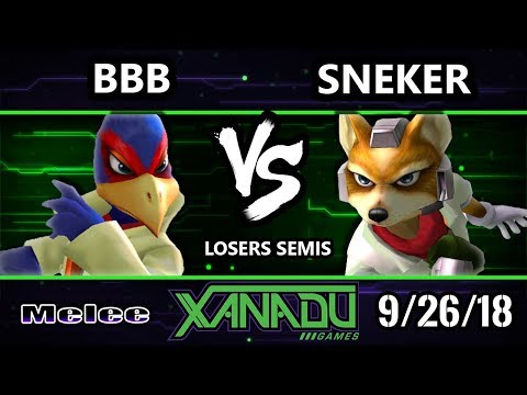 S@X 269 SSBM -  BBB (Falco) Vs. TGG | Sneker (Fox) Smash Melee Losers Semis