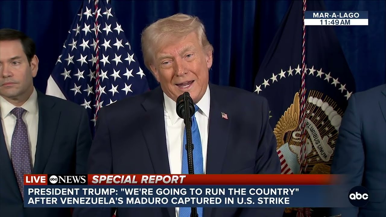 Full speech: President Trump addresses nation after U.S. captures Venezuela's Maduro