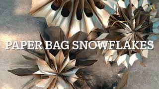 Paper Bag Snowflake Craft!