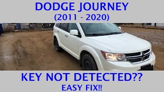 Dodge Journey - KEY NOT DETECTED?? - EASY FIX Even if No Battery in a Key Fob (2011 - 2020)